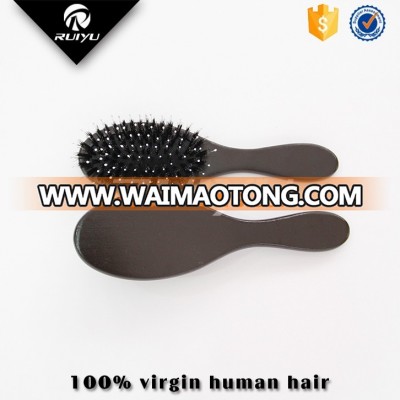 Creative brown plastic bristle hair brush /hair boar bristle brush /comb for hair extensions