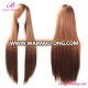 Brown long under 100 human silk top lace front wig