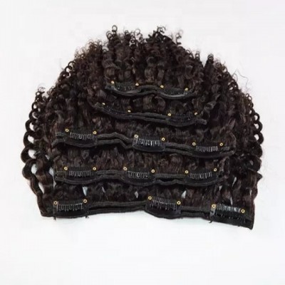 2019 new style kinky curl clip in hair extension for black women