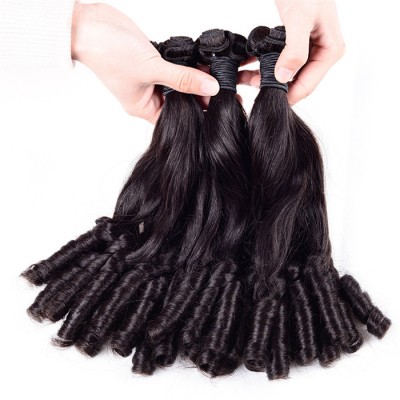 Soft and thick virgin indian hair bundles, grade 8a natural color funmi hair