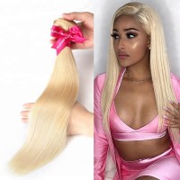 Aliexpress Wholesale Natural Straight Original Brazilian Human Hair Weave Color Blonde 613 Hair Bundles