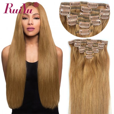 2019 vente chaude pince cheveux couleurs multiples clip dans les extensions de cheveux pour femme