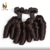 Short length Bouncy Curl Virgin 100% Human Hair Weaves Aunty Funmi Hair